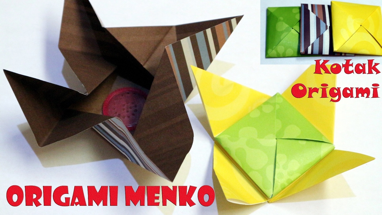 Cara membuat origami kotak hadiah origami menko envelope