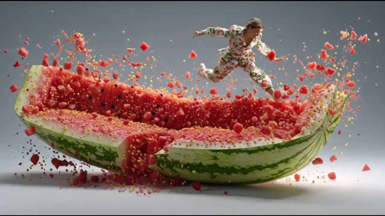 Fruit Sofa Challenge! Girl Jumps & Colorful Sofa BREAKS | Satisfying AI Video!