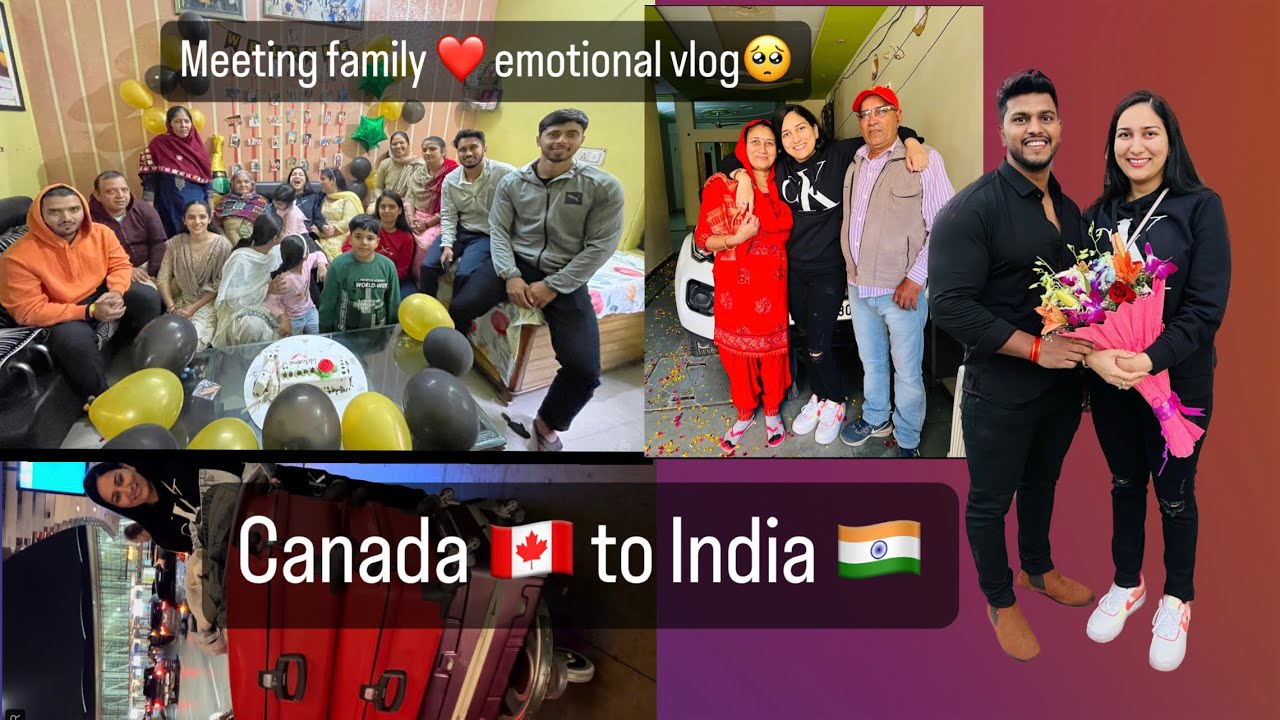 Canada to india🥺| Meeting husband and family after 1.5 years | #canada #canadatoindia #nikkisworld