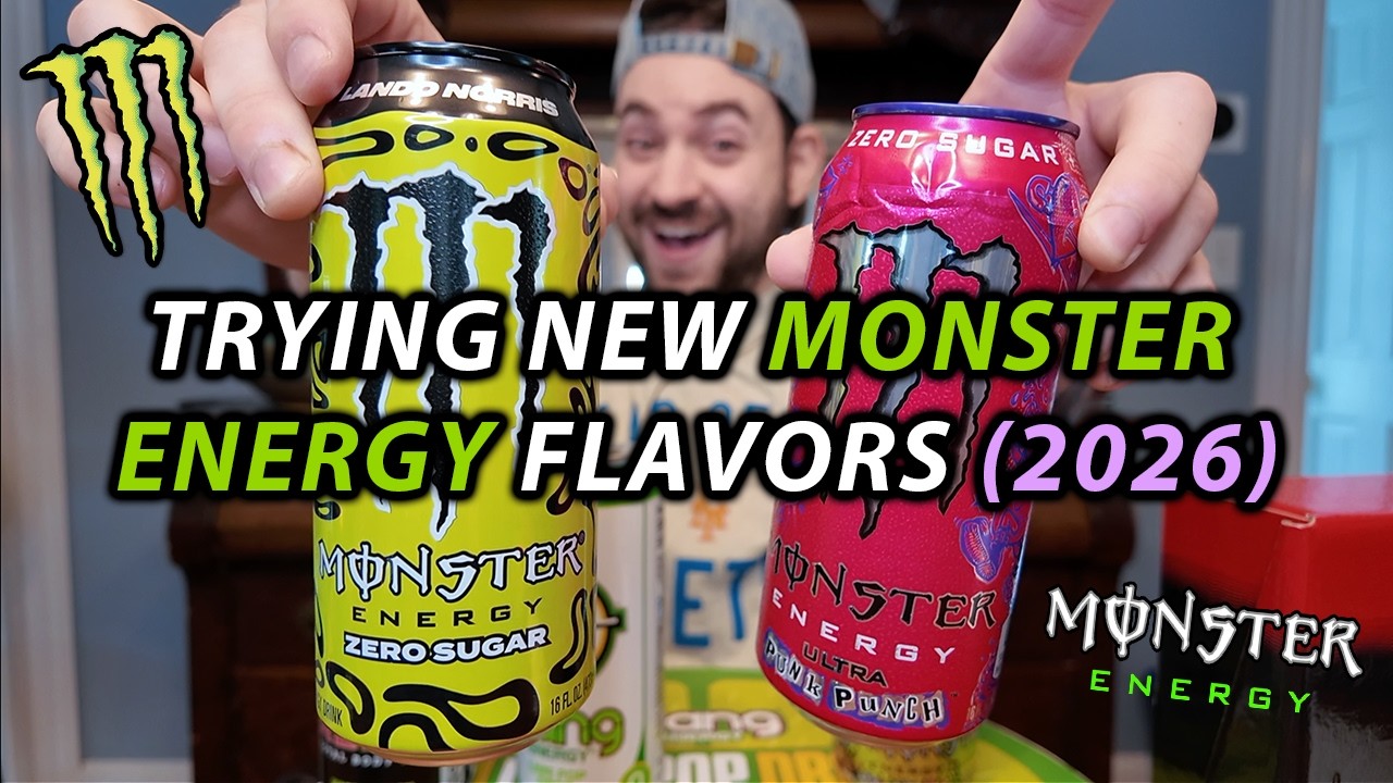 Пробуем все новые вкусы энергетических напитков Monster Energy (6 новых напитков на 2026 год)