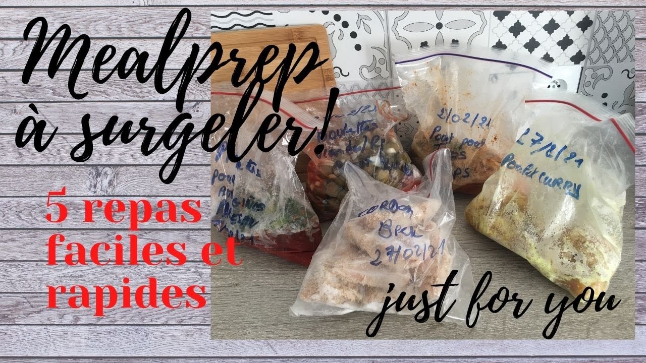 Meal prep a congeler!!Mon preferé!!!😉😉 5 préparations utiles et délicieuses! #mealprep#Congelation#