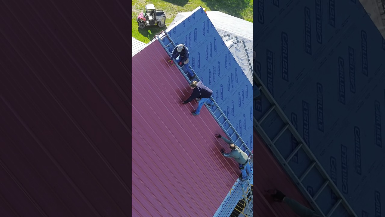 How we setup and install metal roof #tips #diy #construction
