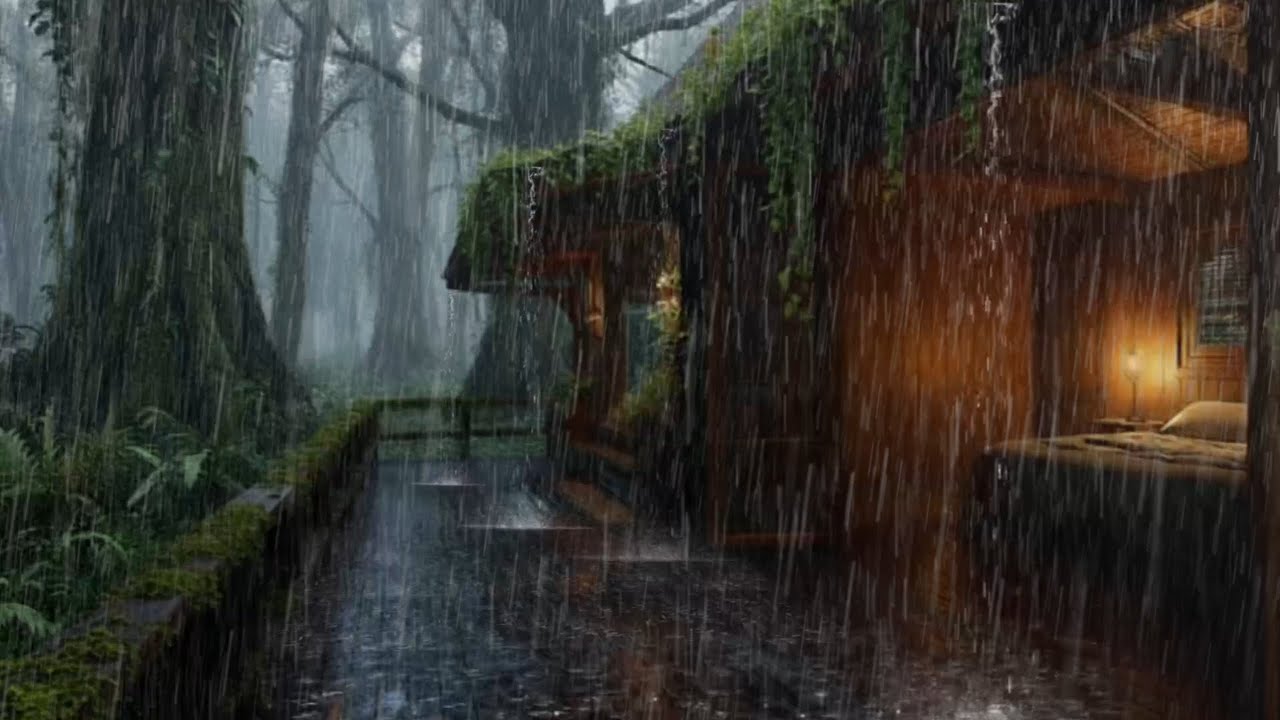 Best Rain in the Forest at Night 🌲 | Sleep Deeply With Rain Sounds