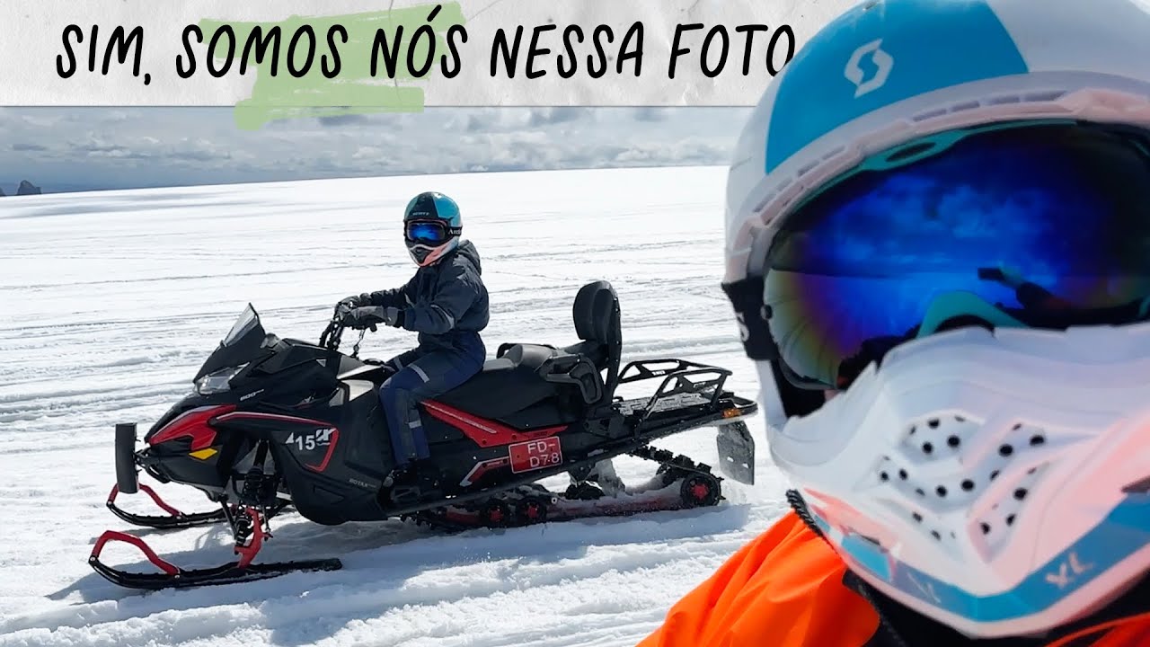 VLOG ISLÂNDIA: PILOTAS DE SNOWMOBILE NA GELEIRA • Karol Pinheiro e Maqui Nóbrega