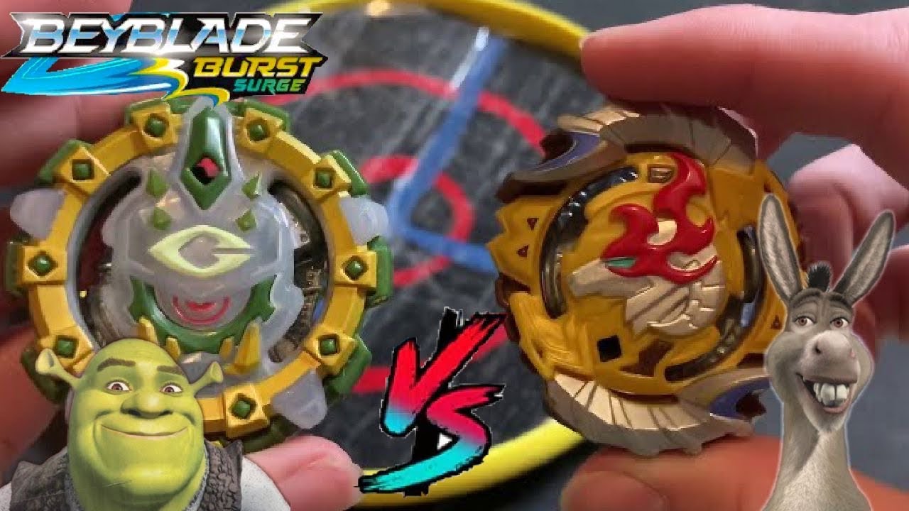 Shrek vs DONEKEY | Shrek vs Goat God | Beyblade Burst Battles | Beyblade Burst Surge / Sparking
