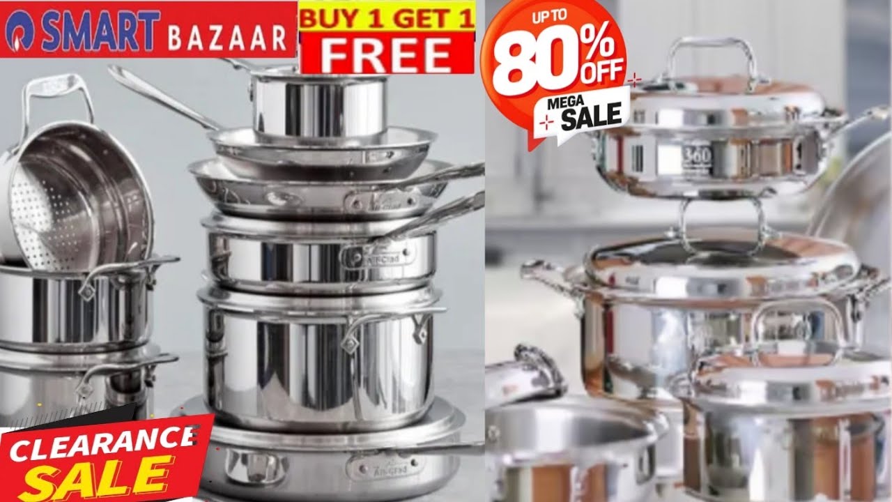 🔥Reliance Smart Bazaar Clearances Sale 80% off, buy 1 get 1 offers,new kitchenware & household item.