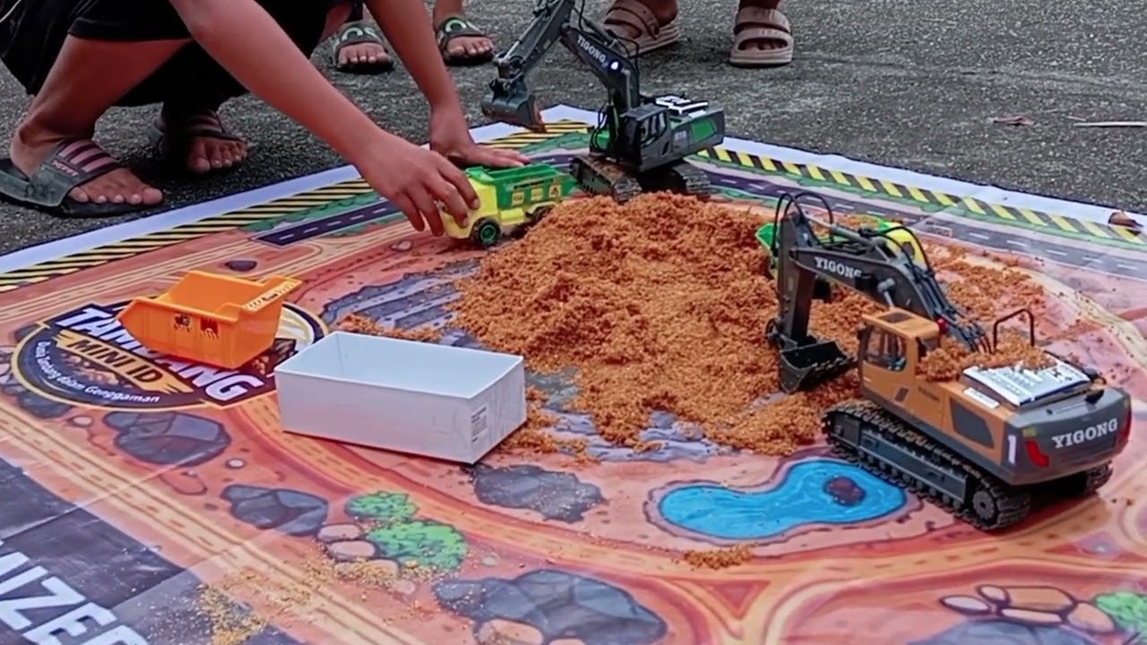 Area Tambang Mini | Serunya main Rc excavator.. 