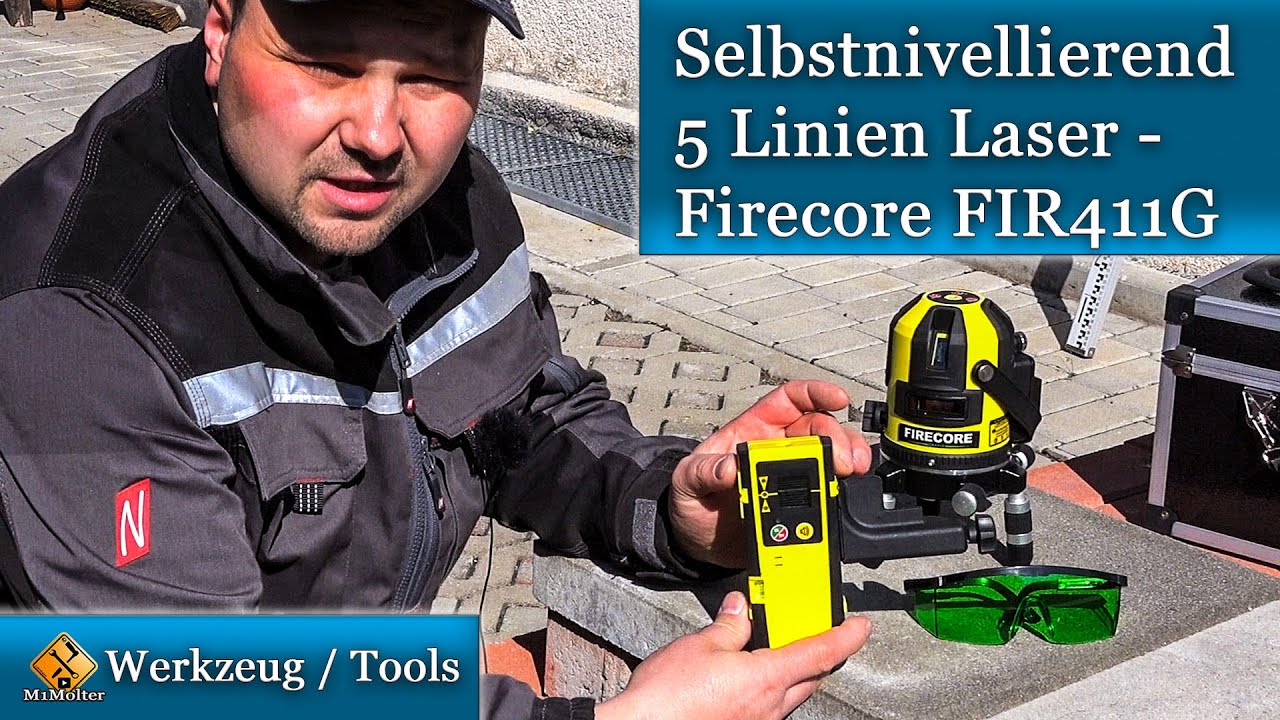 Selbstnivellierender 5 Linien Laser - Firecore FIR411G