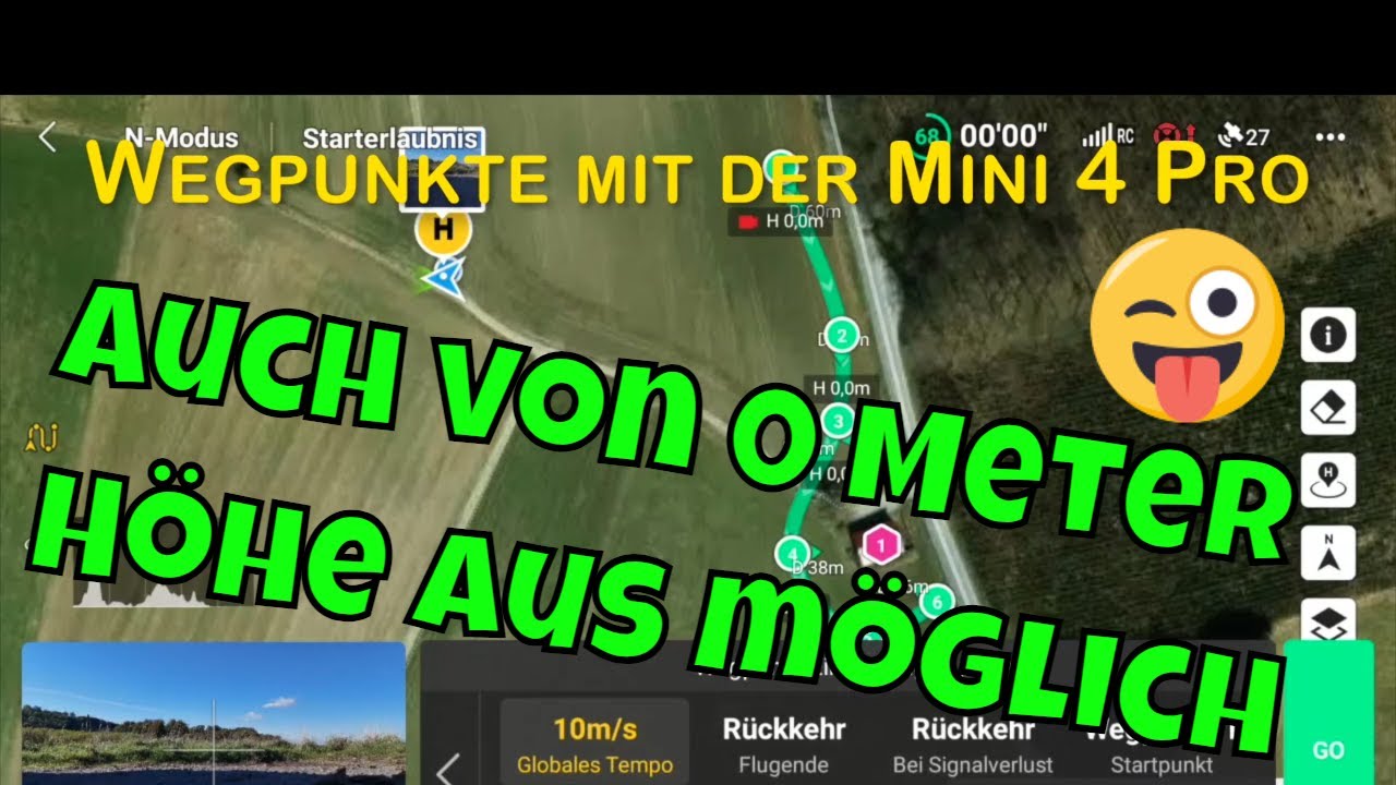 Use The Waypoints With Mini 4 Pro Air 3 Mavic 3  -  Wegpunkte m. d. Karte MINI 4 PRO, Air 3 Mavic 3