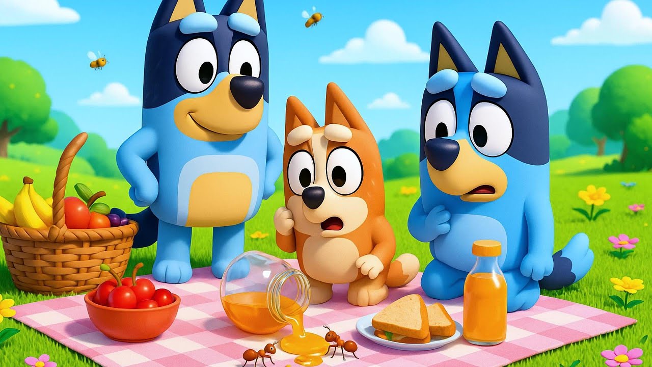 Ants Take Over Bluey’s Picnic?! 🐜🍞 A Silly Surprise | Bluey Funny Animation