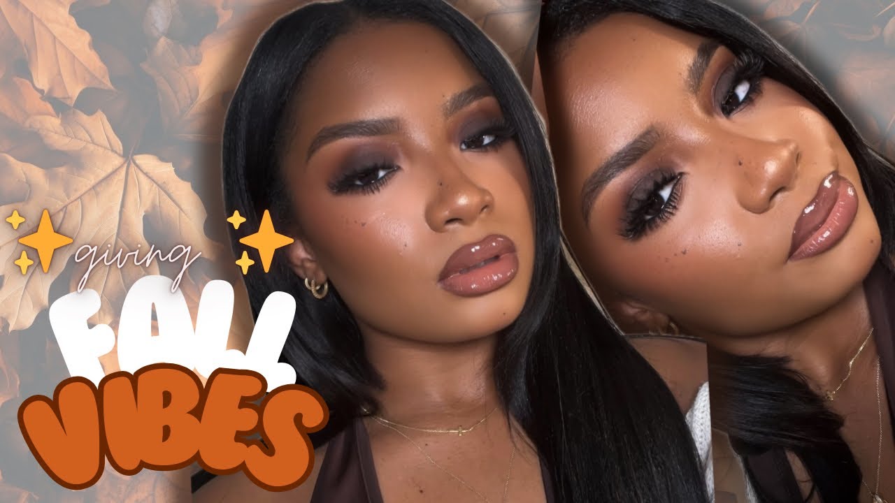 🍁FALL🍁 full glam makeup tutorial | HOW TO : BROWN WARM TONED SMOKEY EYE 🤎 *detailed*