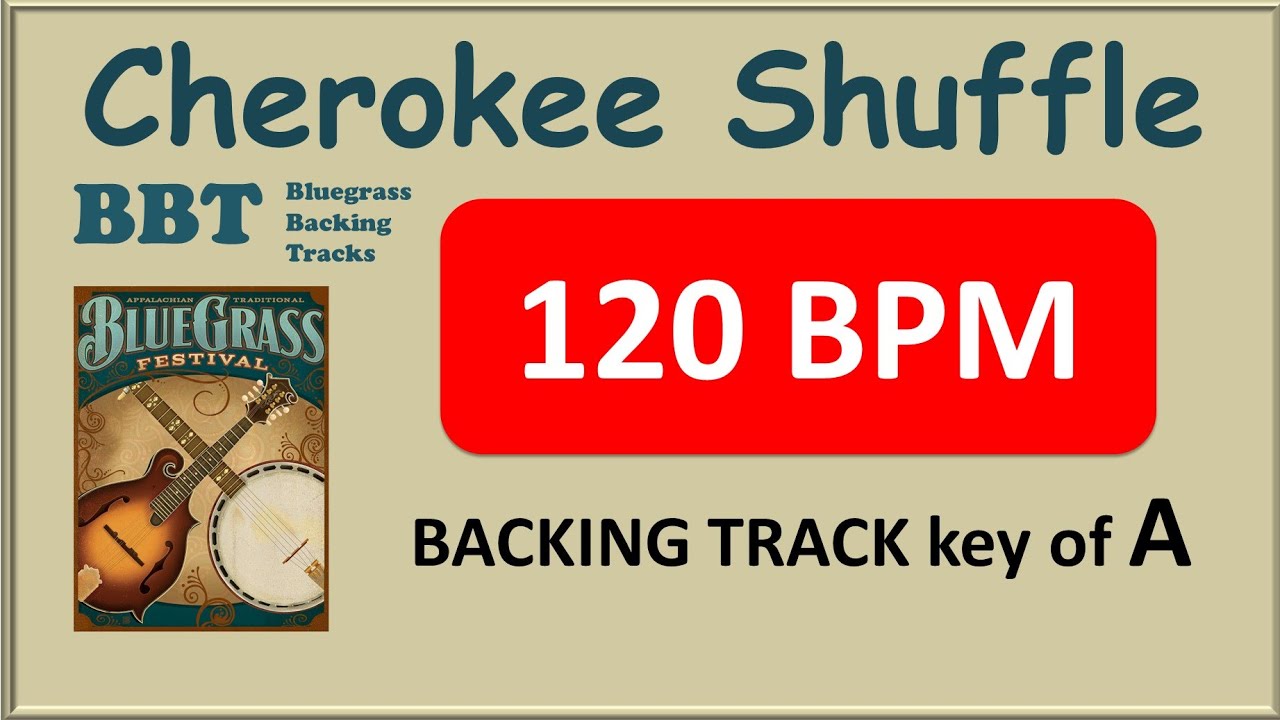 Cherokee Shuffle - bluegrass backing track 120 bpm