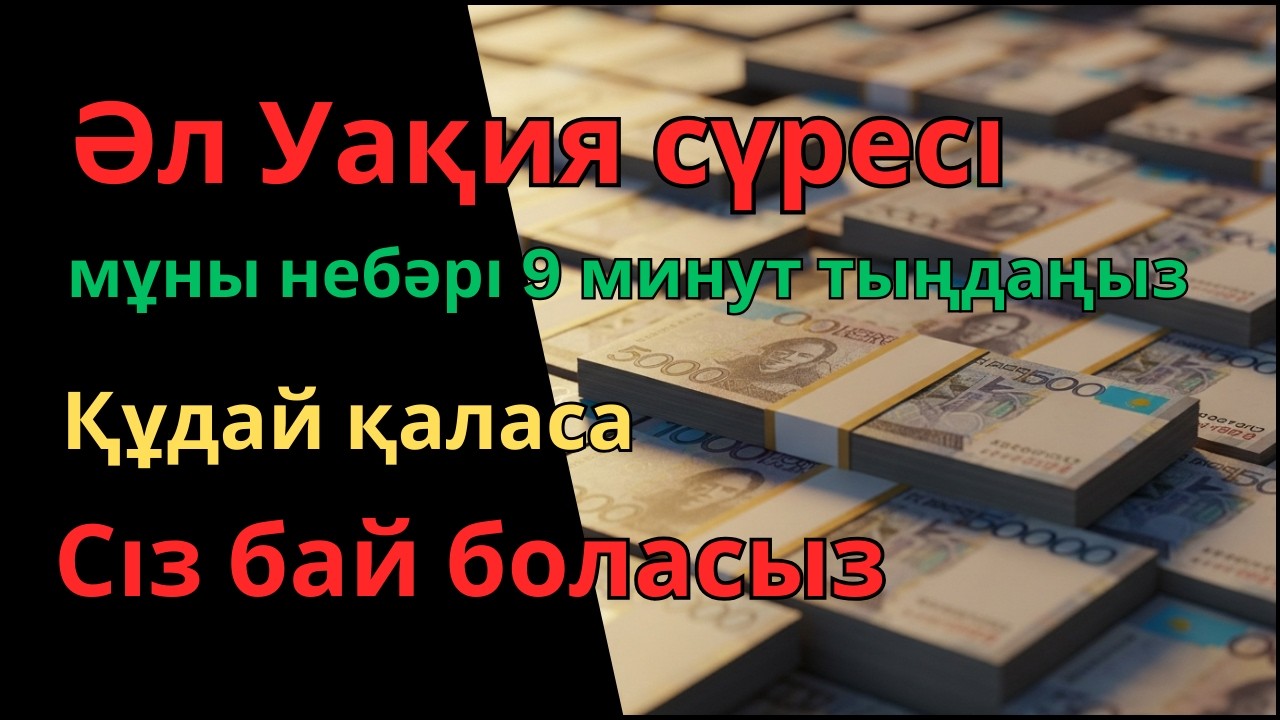 Бир жолу уксаңыз эле байлык чөнтөгүңүзгө агылат | Вакия сүрөсүнүн керемети!