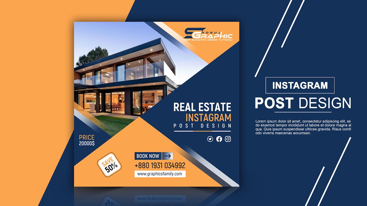 Free Real Estate Instagram Templates - Photoshop Tutorial