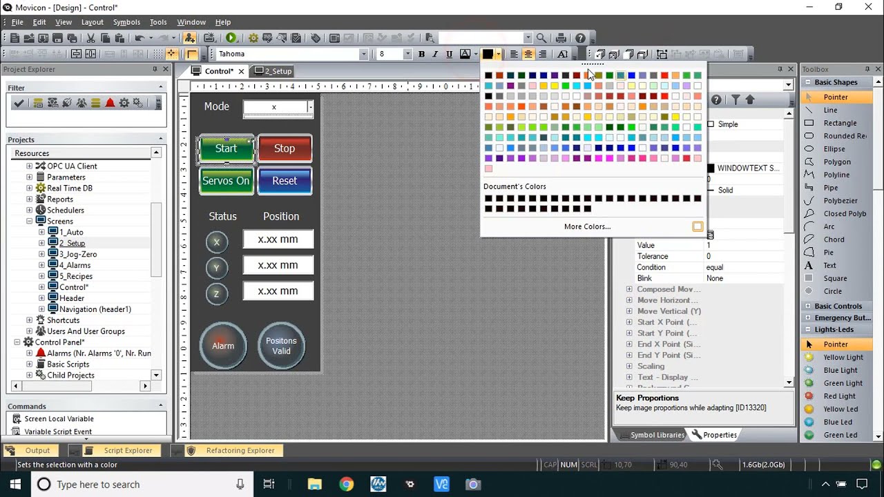 11 Control Panel (Movicon HMI Editor Basics)