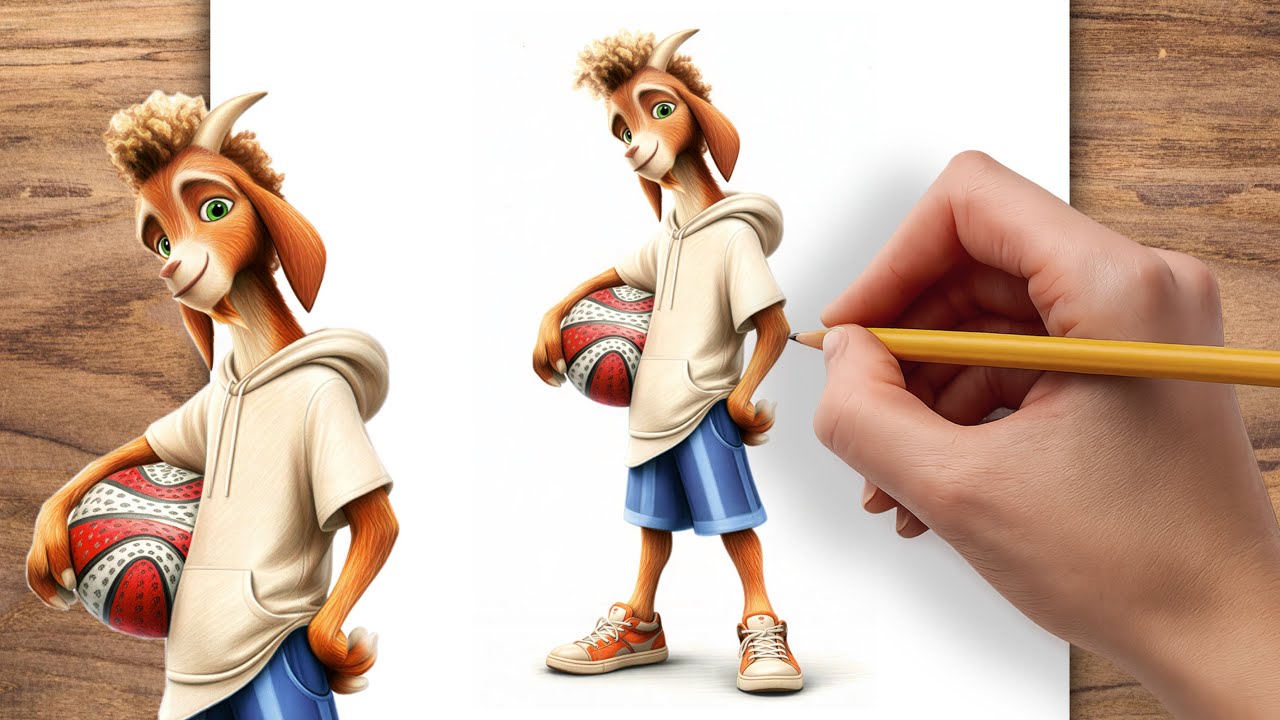 How To Draw Will Harris From GOAT Movie - Goat animation