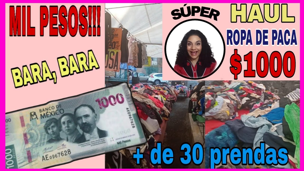 ROPA DE PACA-TODO LO QUE COMPRE CON $1000🤑🤪🤗
