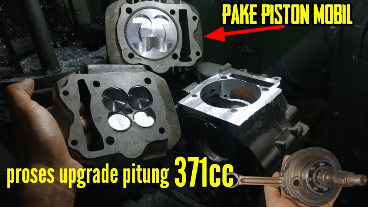 400cc 4 valve wave engine lathe process