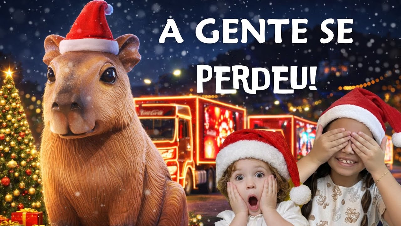 CARAVANA da Coca-Cola, CAPIVARA gigante e a gente PERDIDO!!!🎄😂