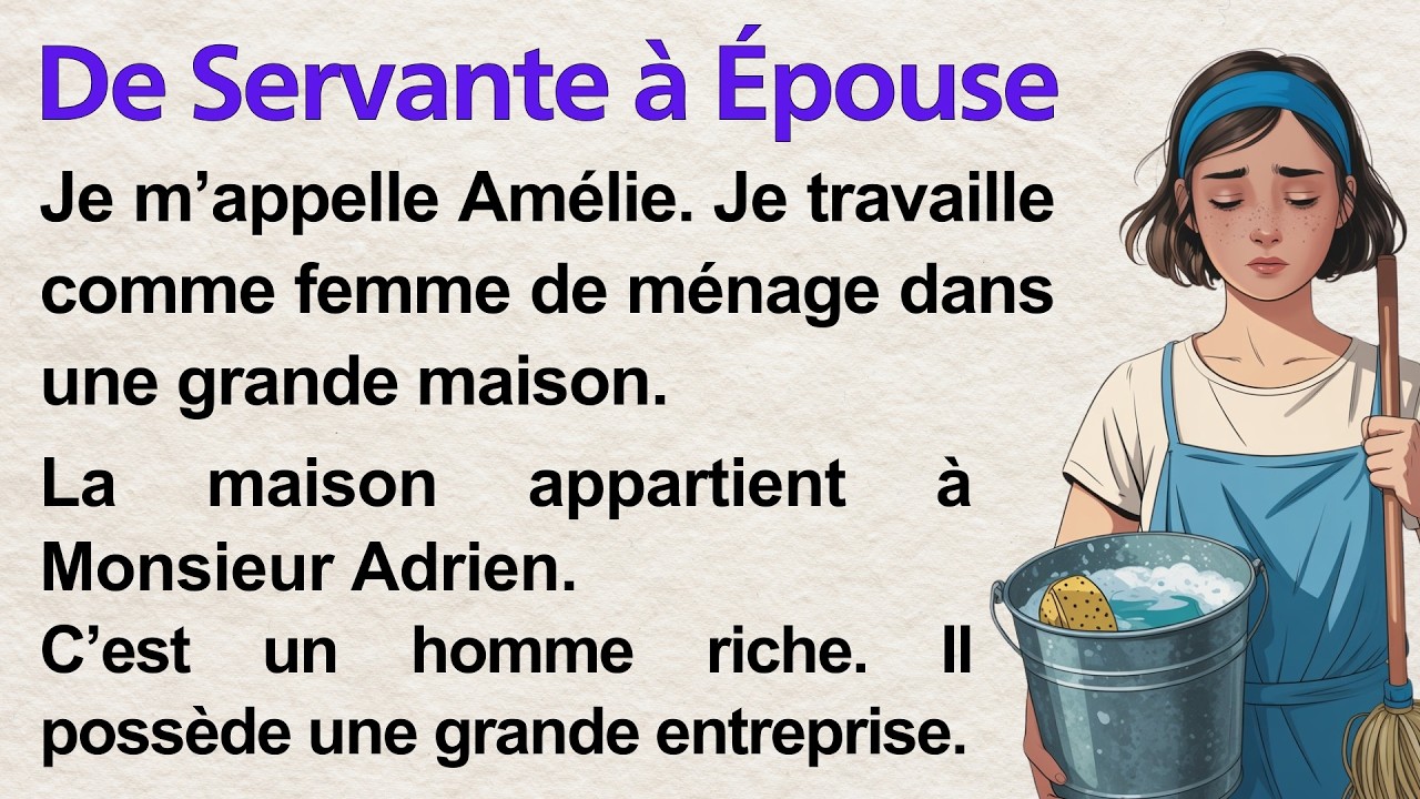 I Was His Maid & Now His Wife 💍 | Learn French with Simple Story (A1–A2) | Frenchy Tales
