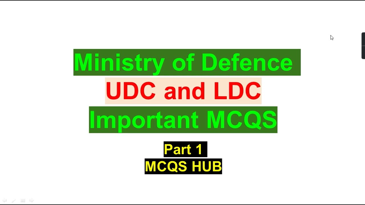 LDC UDC Ministry of Defence Past Paper 2021 | MOD Jobs Test Preparation | Part 1 | MCQS HUB