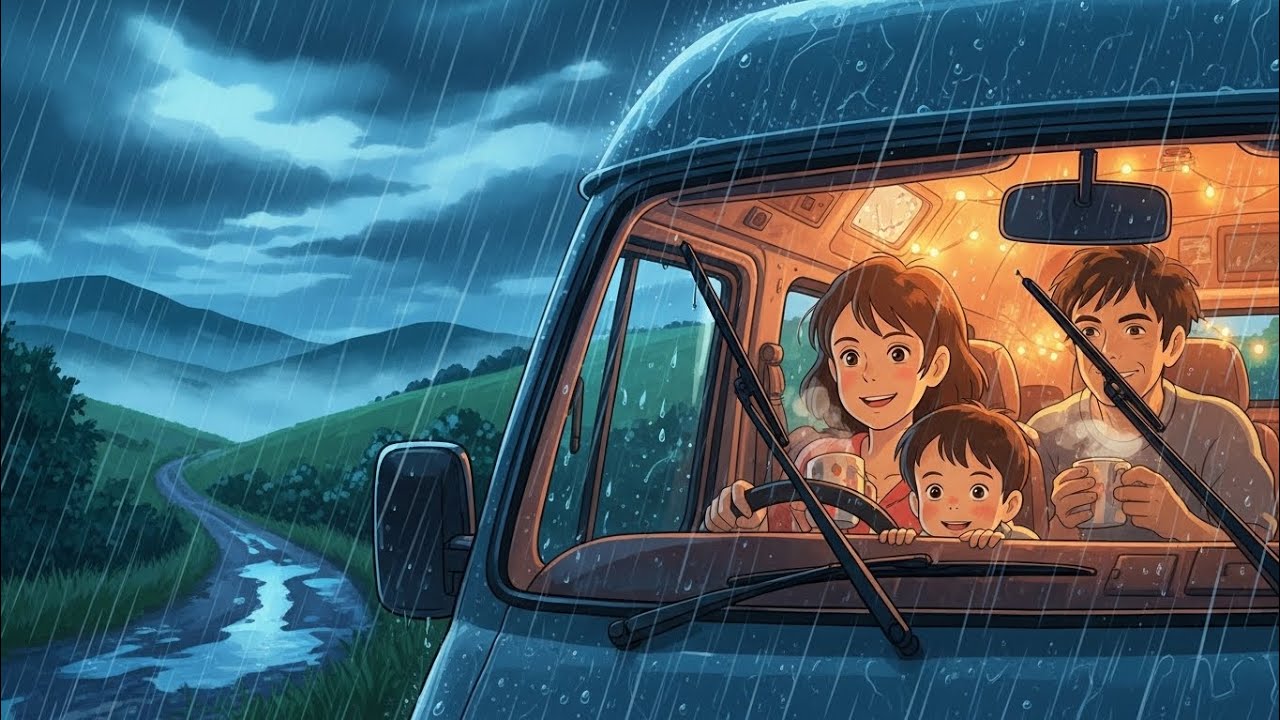 🌧️ Rainy Road Trip in Our Cozy Camper Van | Slow Living Journey 🚐✨