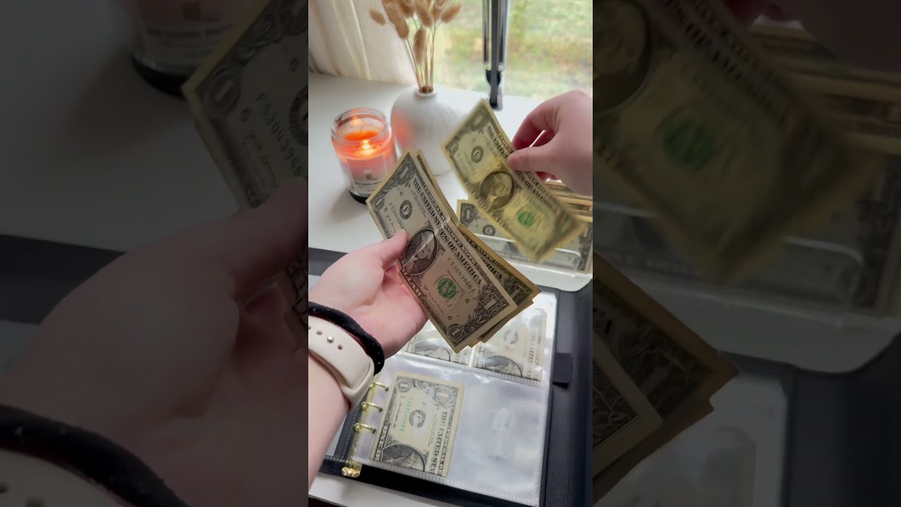 100 envelope savings challenge 🖤 #savingschallenges #asmr #shorts #cashstuffing #cashbinder