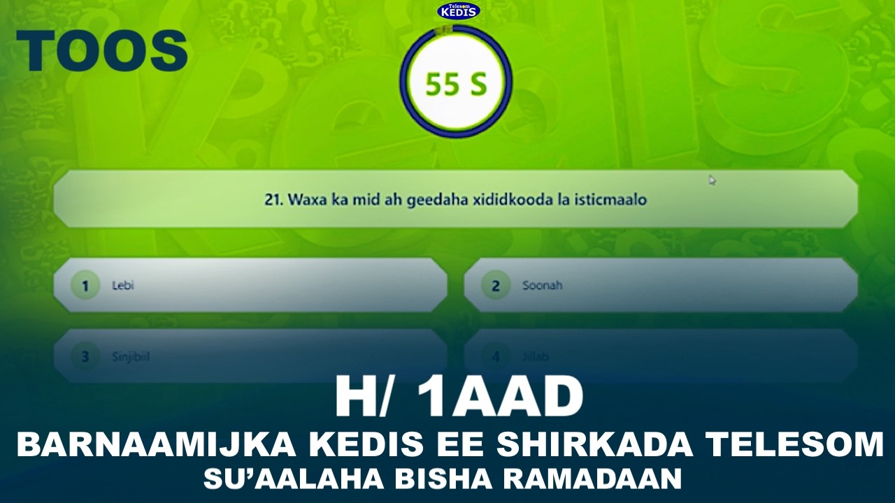 Barnaamijka Kedis Ee Shirkada Telesom H/ 1aad 2026