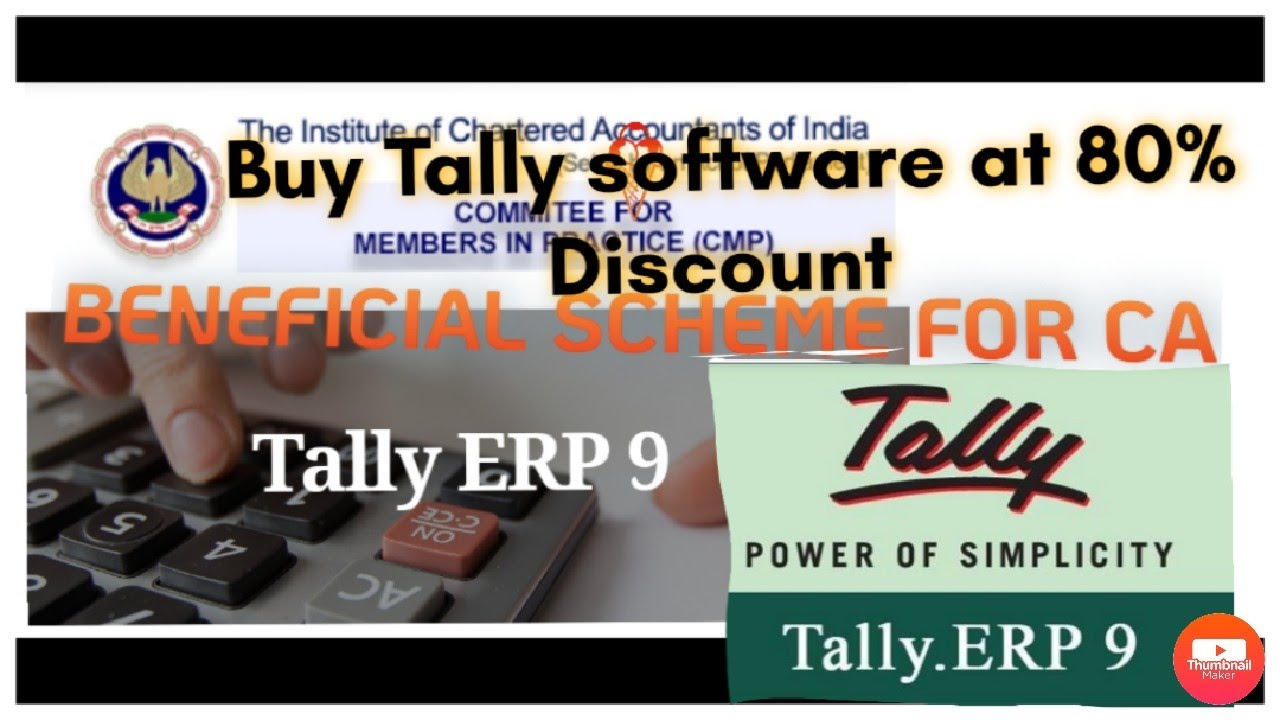 Buy Tally erp9 software at 80% discount| ICAI Benficial Scheme-3rd for CA in Practice