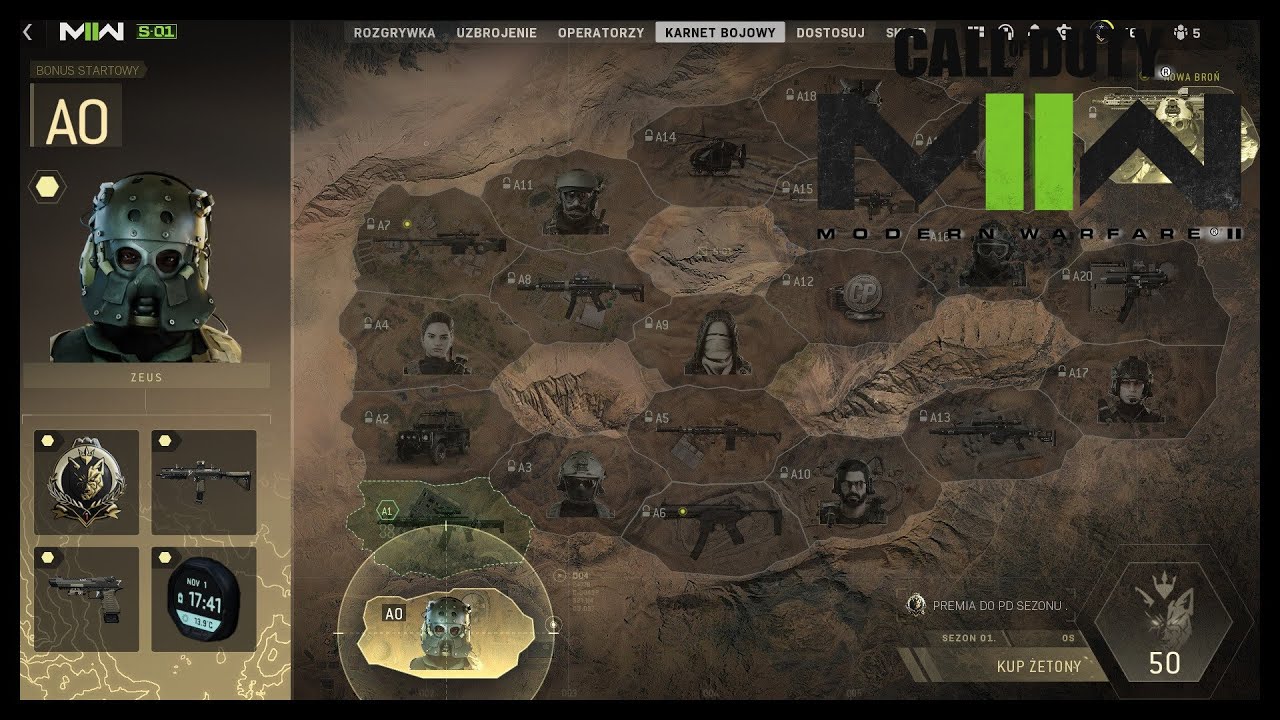 Modern Warfare II/Warzone 2.0: SEZON 1 - karnet bojowy + sklep