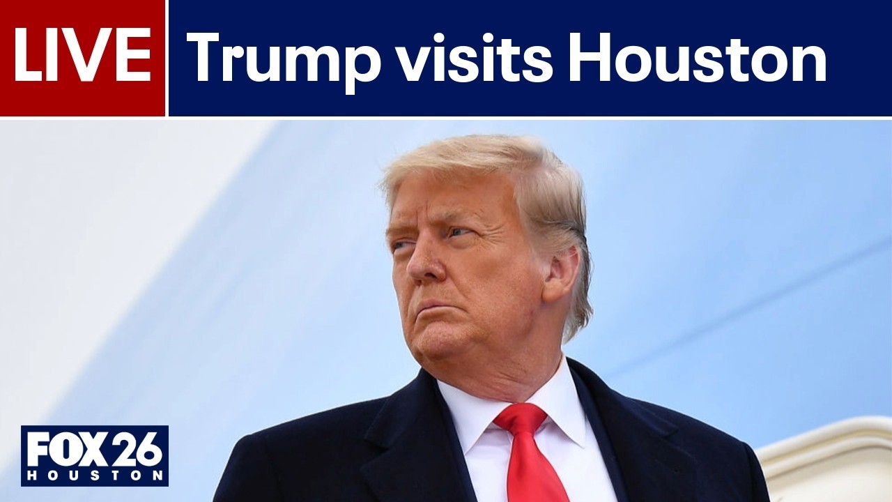 President Trump arrives in Houston