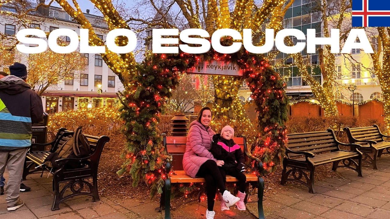 ASMR navideño, caminando por la capital de Islandia unicamente con sonido ambiente 🤫🎄🇮🇸