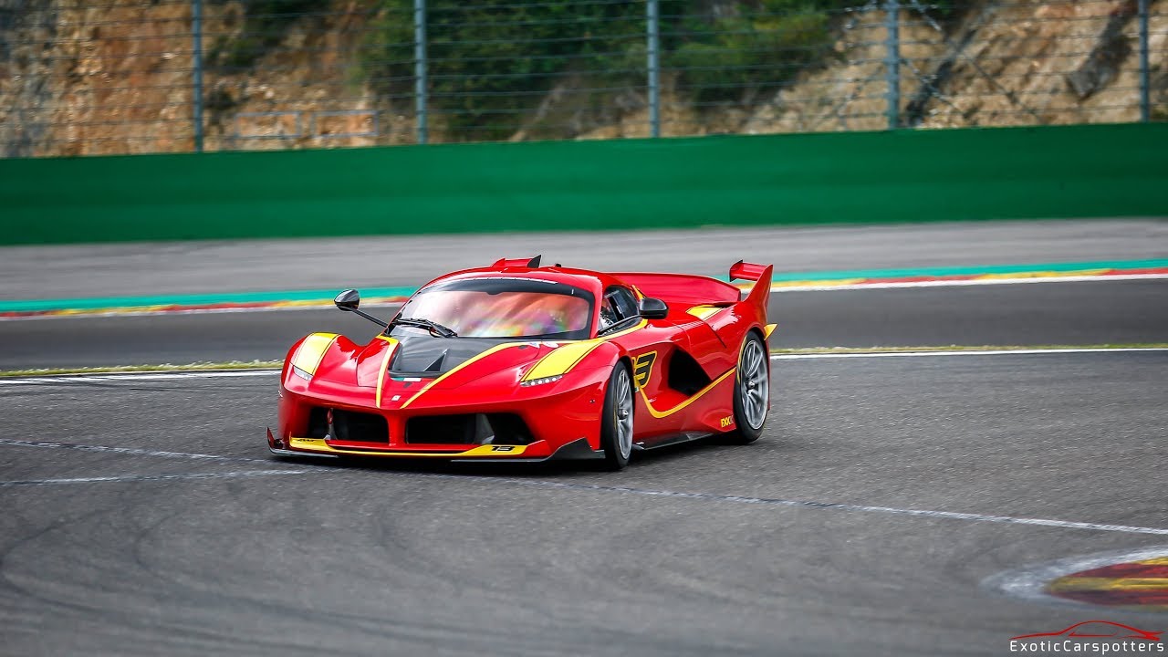 Ferrari FXX K #13 FLATOUT on Spa-Francorchamps - Flames, Downshifts & Accelerations !