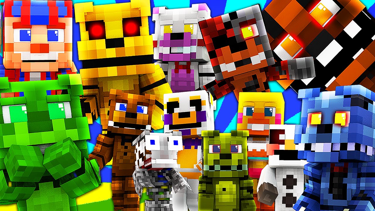 FNAF World - FULL MOVIE! (Minecraft Roleplay) Night 1-10