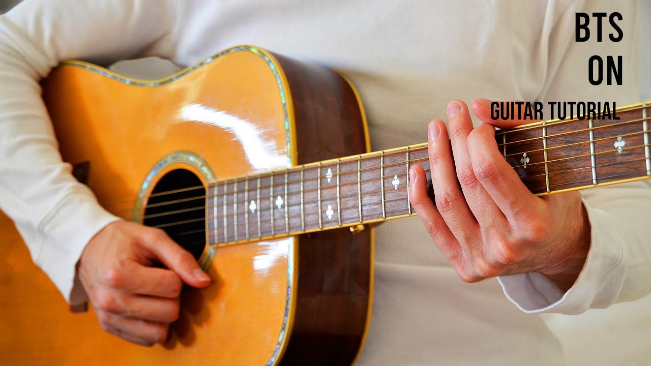 BTS - On EASY Guitar Tutorial With Chords / Lyrics
