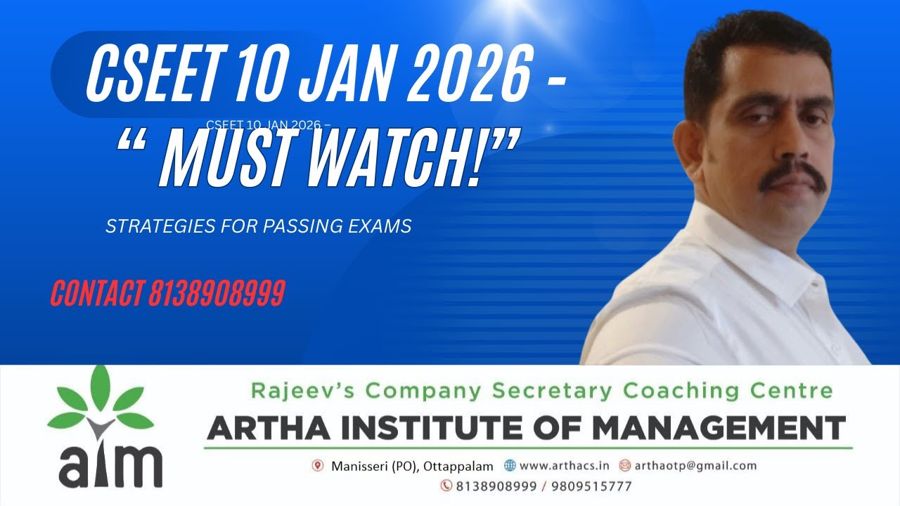 CSEET JANUARY 2026 Exam Day Guide l admit card, Instructions, Exam Writing Procedure 