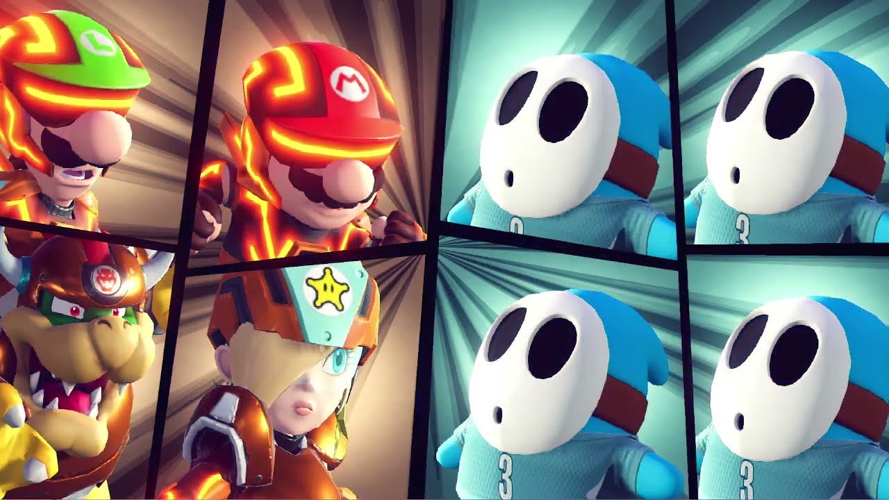 Mario Strikers: Battle League - Team Mario vs Team Shy Guy