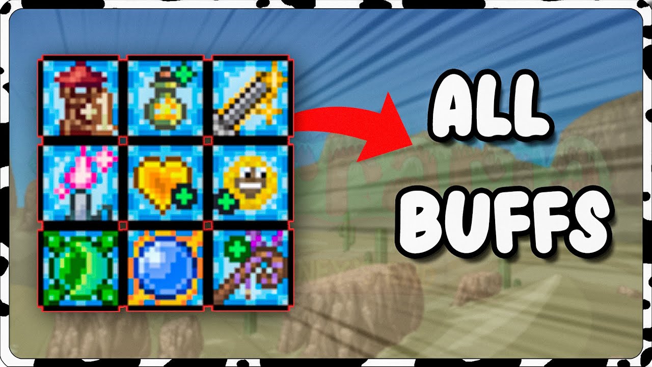 ALL BUFFS IN TERRARIA – COMPLETE GUIDE FOR EVERY BONUS EFFECT! (TERRARIA 1.4.4.9 UPDATE) - MIMOSINHA