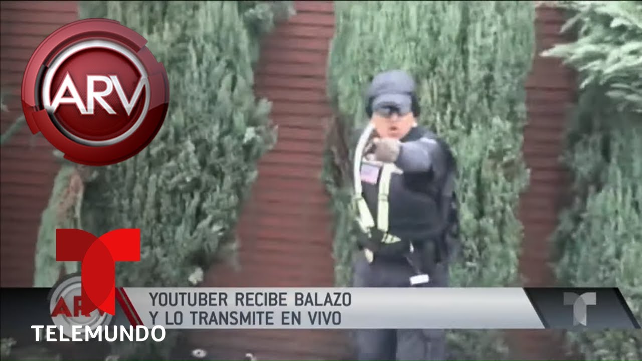 Youtuber recibe balazo y lo transmite en vivo | Al Rojo Vivo | Telemundo