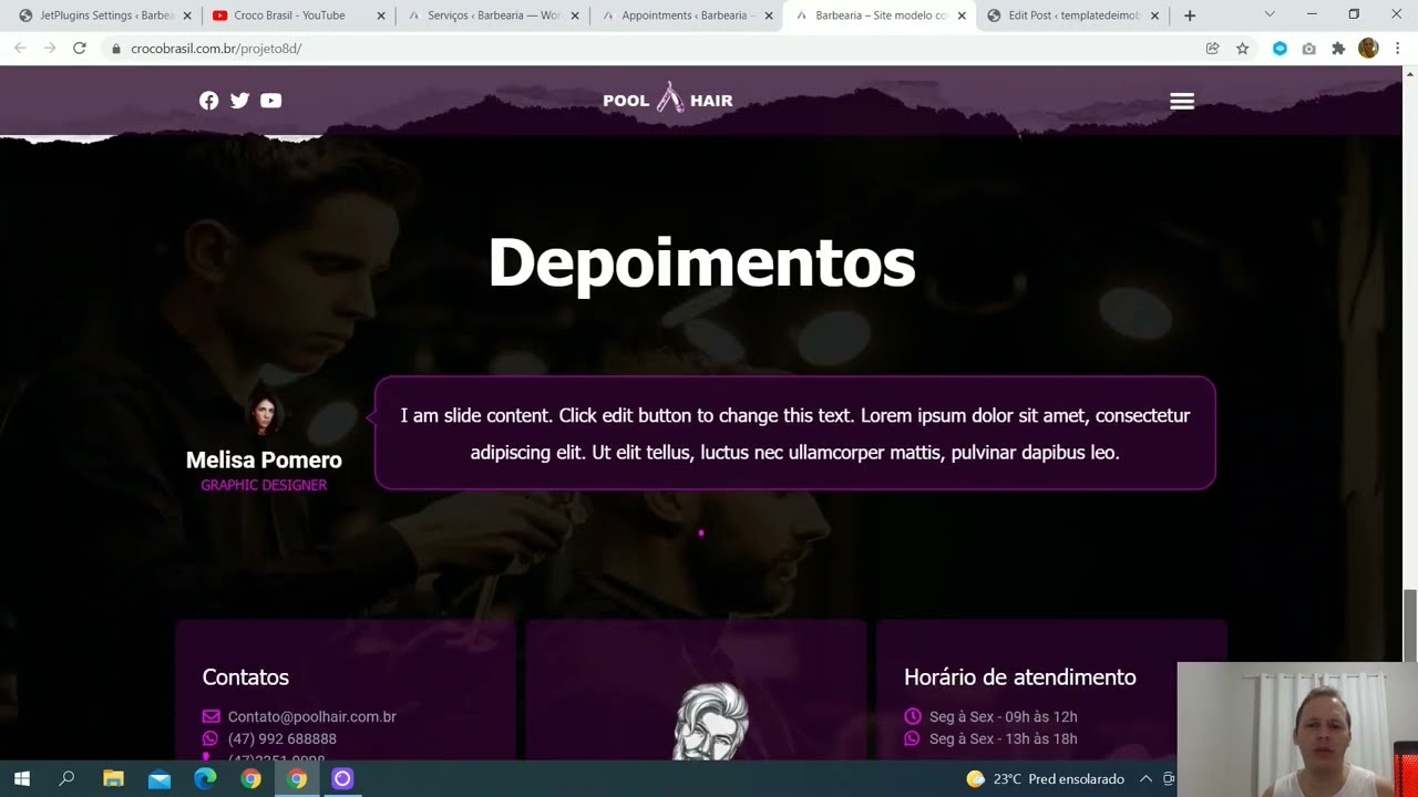 como criar um agendamento online com Jet Appointment e elementor pro