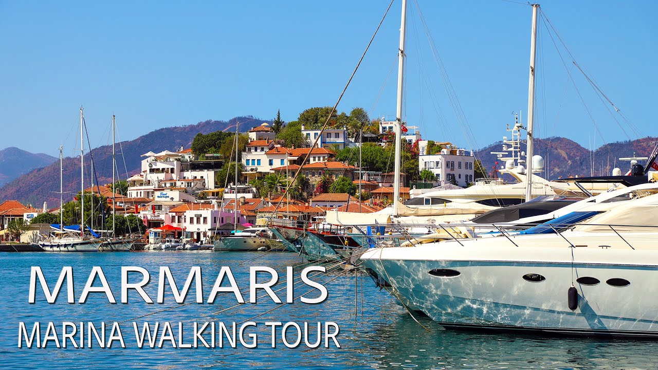 Marmaris Marina Walking Tour, Turkey 4K