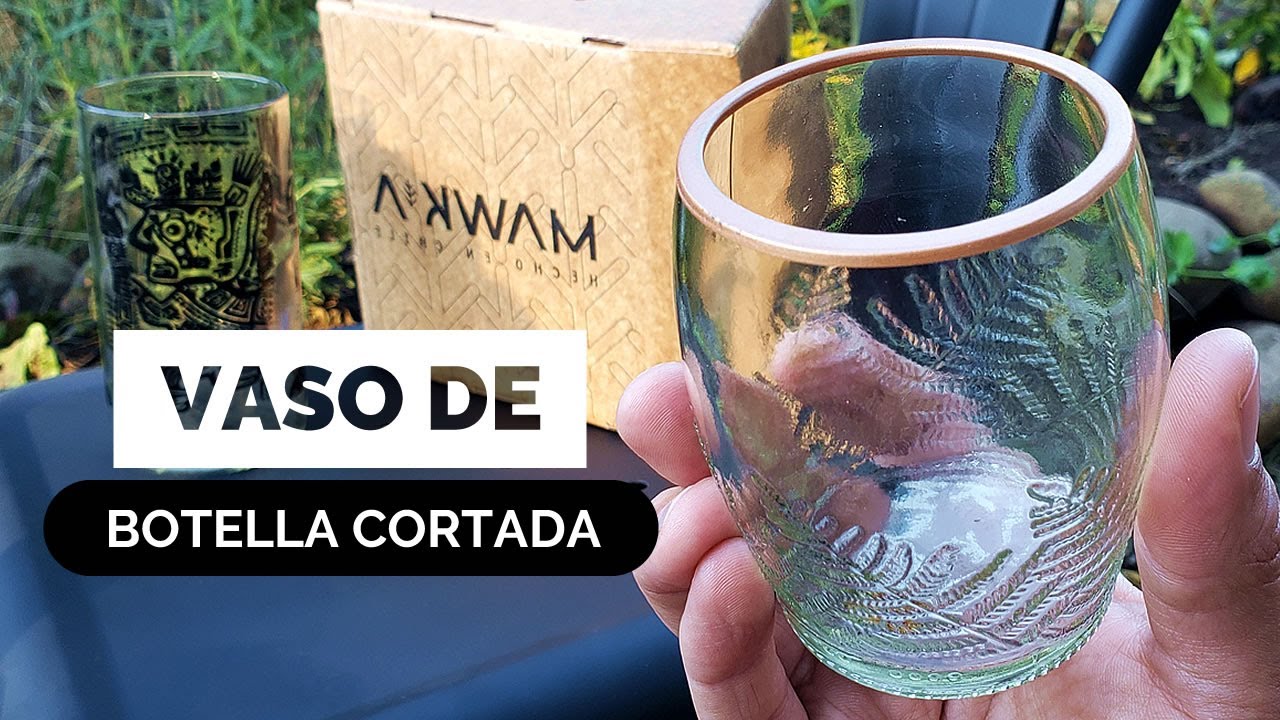 VASOS con BOTELLAS DE VIDRIO! ♻️🥛 MAWKA | Cortar Botellas y Transformarlas en Vasos con Estilo