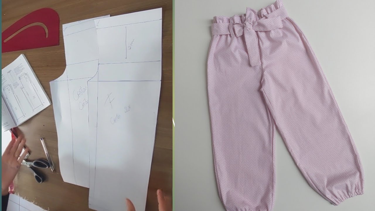 COMO FAZER A MODELAGEM DE CALÇA CENOURA INFANTIL/LIVRO DA MARLENE MUKAI #modelagem