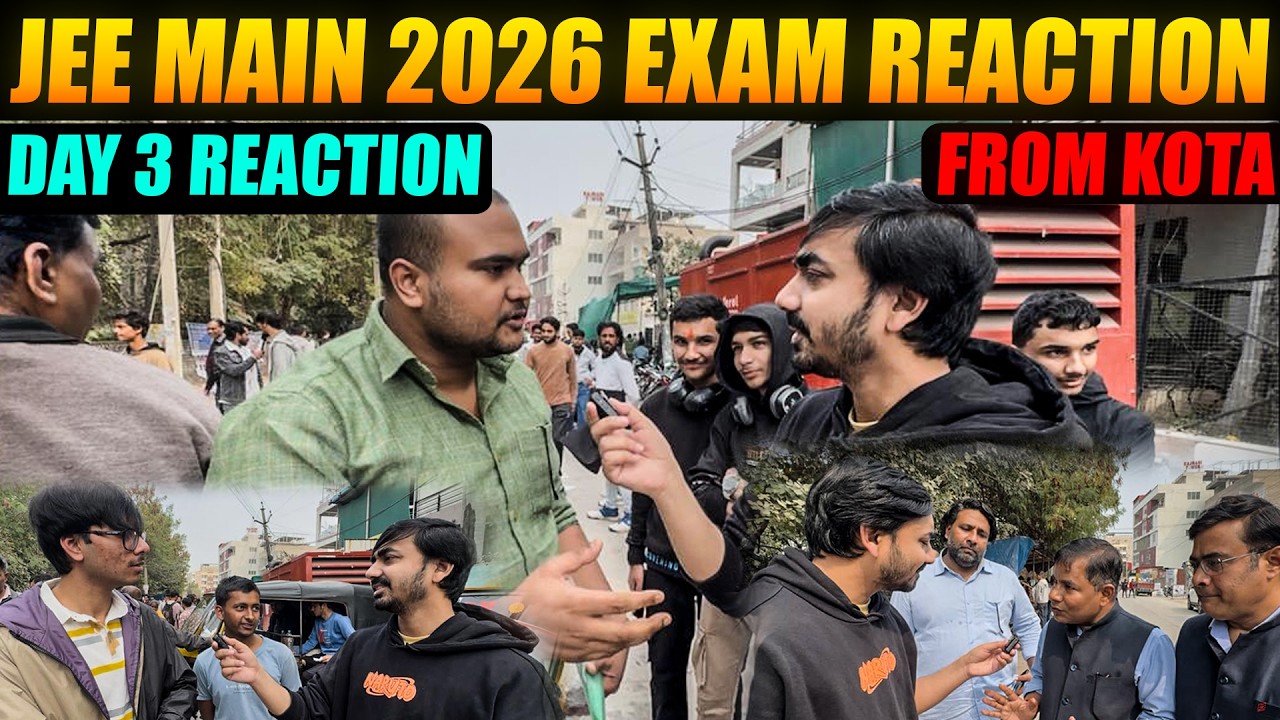 JEE Mains 2026 Exam Reaction from Kota | Aaj bhi Chemistry ne rula diya? 🥲| Day-3 Morning Shift 📝 