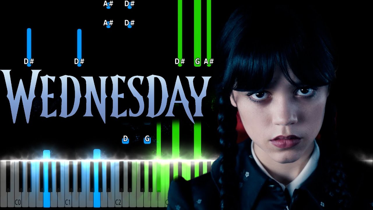 Wednesday Addams - Intro Title Theme Piano Tutorial