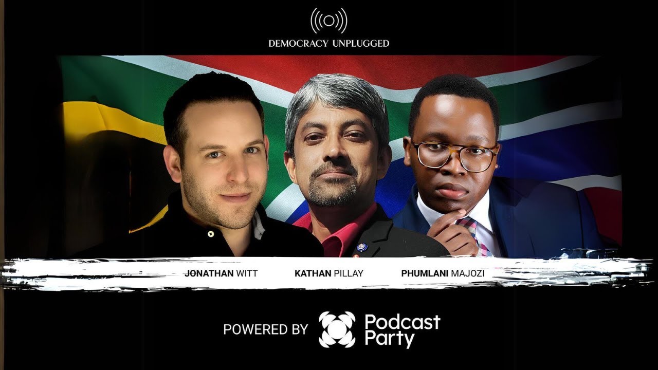 Democracy Unplugged : Jonathan Witt, Kanthan Pillay and Phumlani Majozi.
