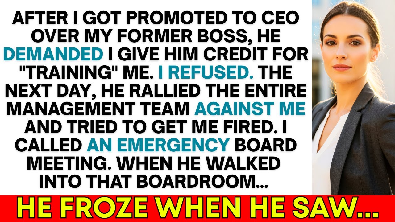 After I Got Promoted to CEO, My Former Boss Demanded Credit. When I Refused...