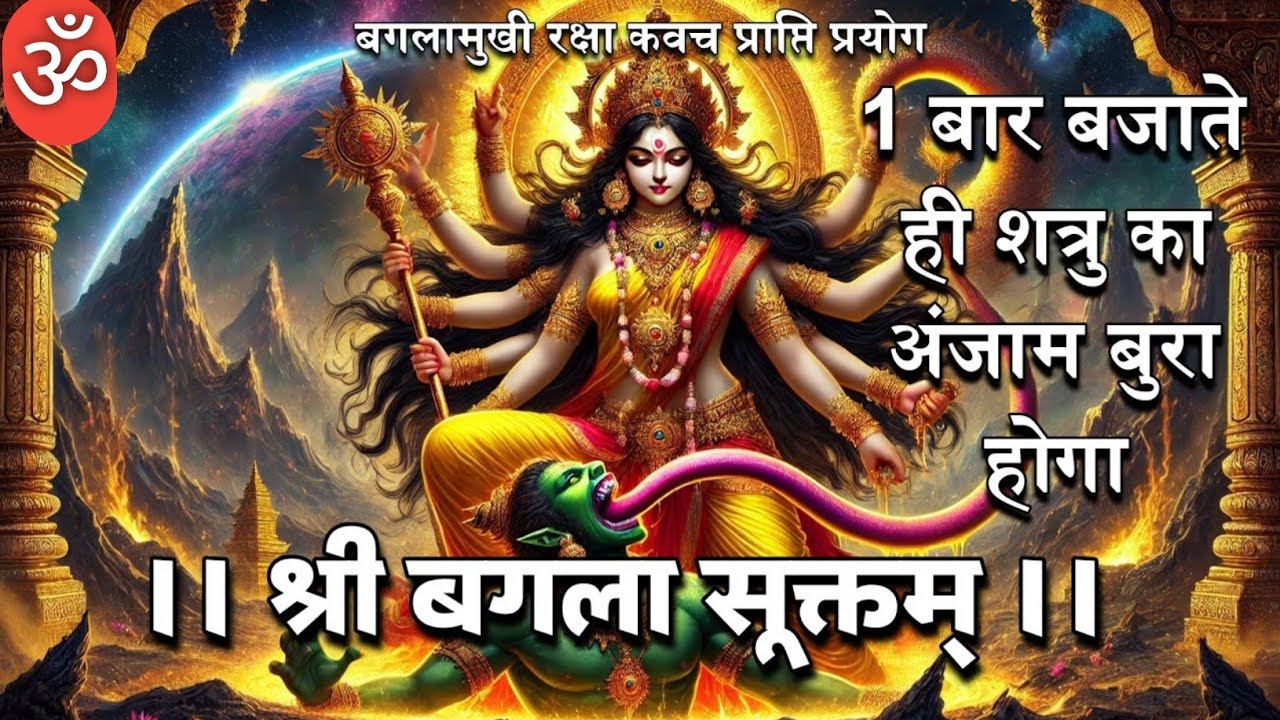 Mata Baglamukhi गुप्त वैदिक श्री बगला सूक्तम् 1 बार बजाते ही शत्रु का अंजाम बुरा Baglamukhi Kavach