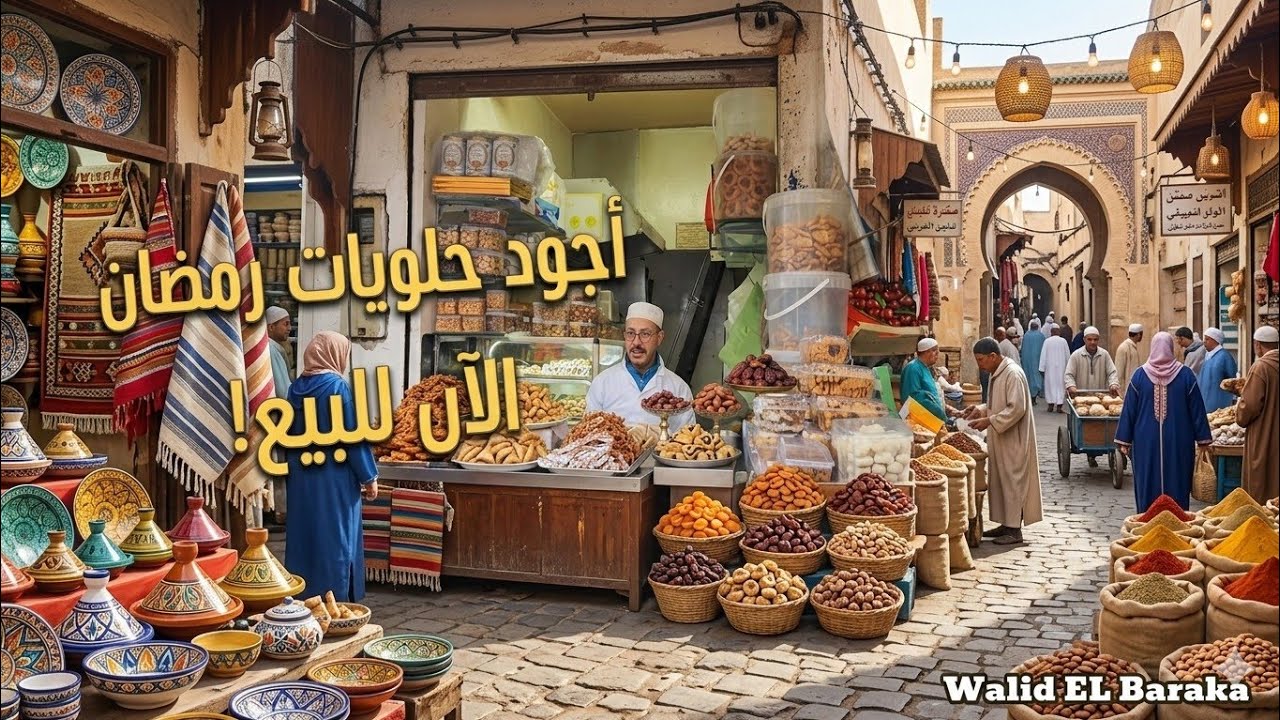 عيشوا معنا اجمل جوله في مدينه 🥮الرباط وغادي نوريكم واحد المحل ديال الحلويات الاشكال والانواع