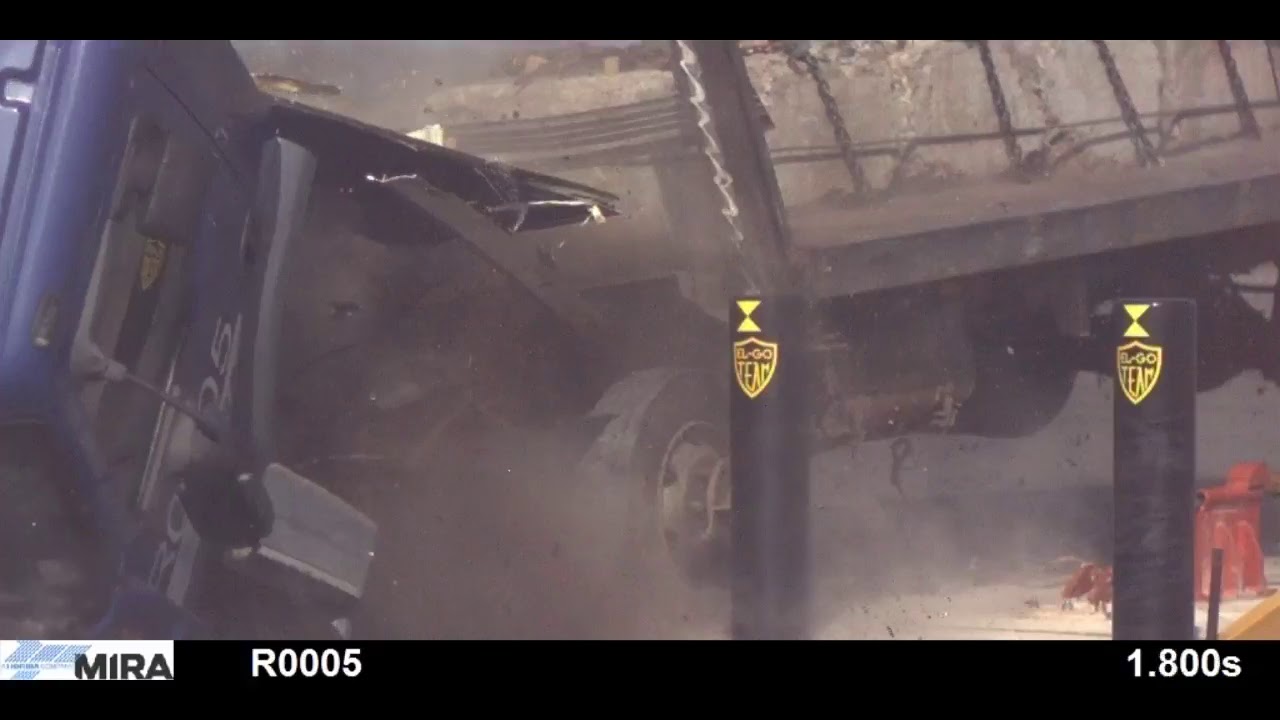 IWA K4 Shallow Mount Bollard Crash Test